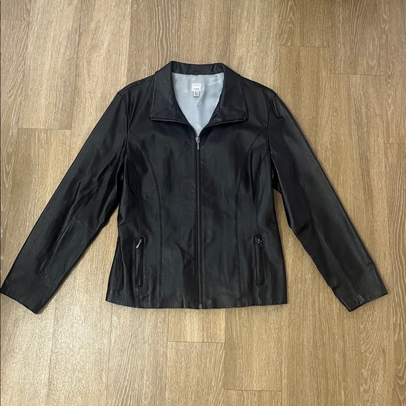 Wilsons Leather Maxima Zip Up Moto Leather Jacket size XL - Picture 2 of 7